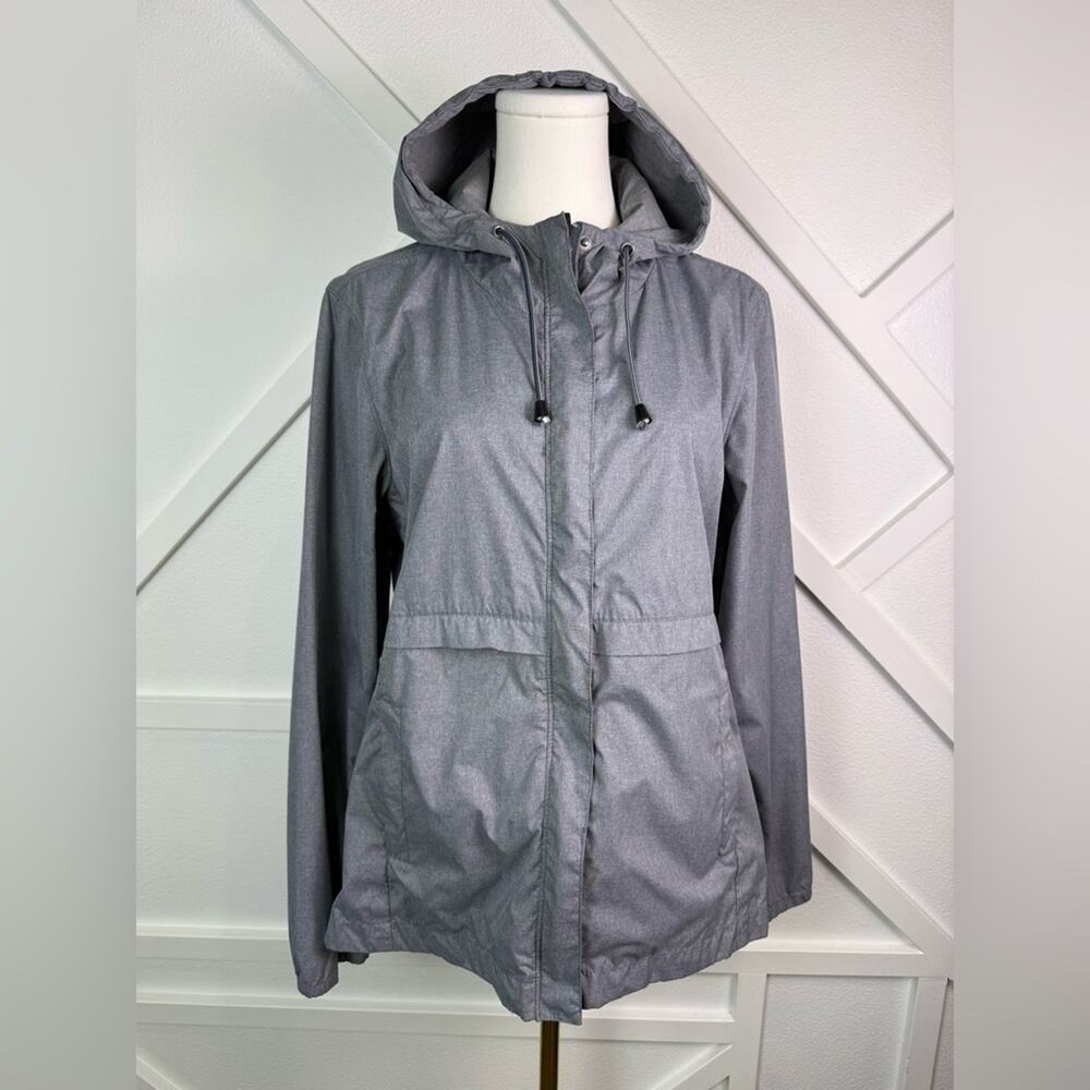 Toad&Co Gray Lightweight Hooded Windbreaker Jacket Women Medium Travel Packable